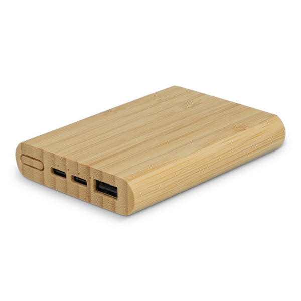 Powerbank Bamboo 5000 mAh natural - personalizzabile con logo