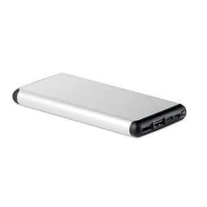 Powerbank con ventose color argento - personalizzabile con logo