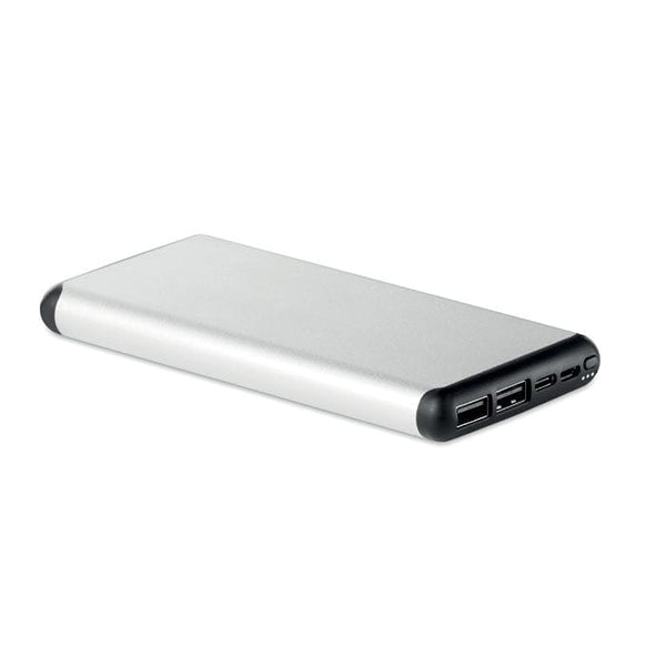 Powerbank con ventose color argento - personalizzabile con logo