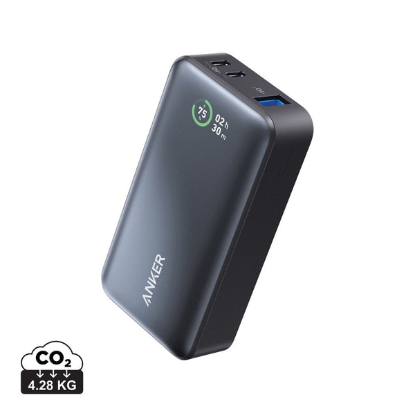 Powerbank da 10.000 mAh 30W Anker PowerCore nero - personalizzabile con logo