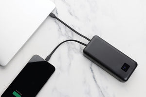 Powerbank da 20000mAh 65W Gridlay per PC nero - personalizzabile con logo