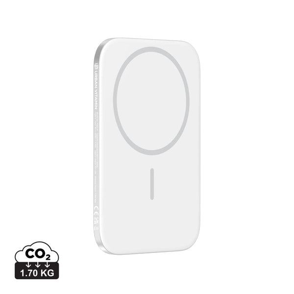 Powerbank da 3000 mAh ultra fine Urban Vitamin Concord RCS color argento - personalizzabile con logo