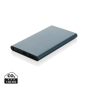 Powerbank da 4000 mAh in pla/alu riciclati RCS con Type-C blu - personalizzabile con logo