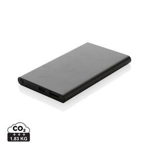 Powerbank da 4000 mAh in pla/alu riciclati RCS con Type-C nero - personalizzabile con logo
