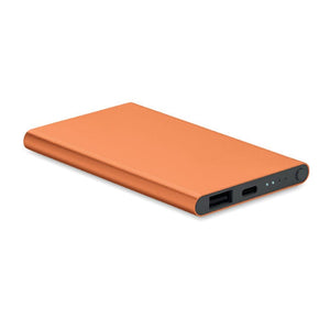 Powerbank da 4000mAh tipo C Arancione - personalizzabile con logo