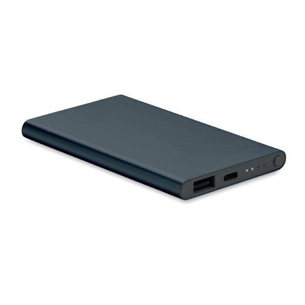 Powerbank da 4000mAh tipo C blu navy - personalizzabile con logo