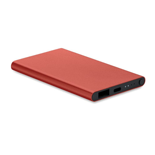 Powerbank da 4000mAh tipo C bordeaux - personalizzabile con logo
