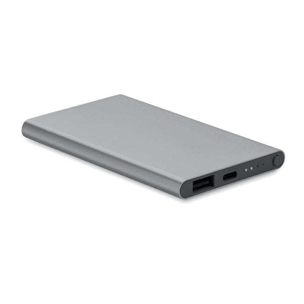 Powerbank da 4000mAh tipo C grigio - personalizzabile con logo