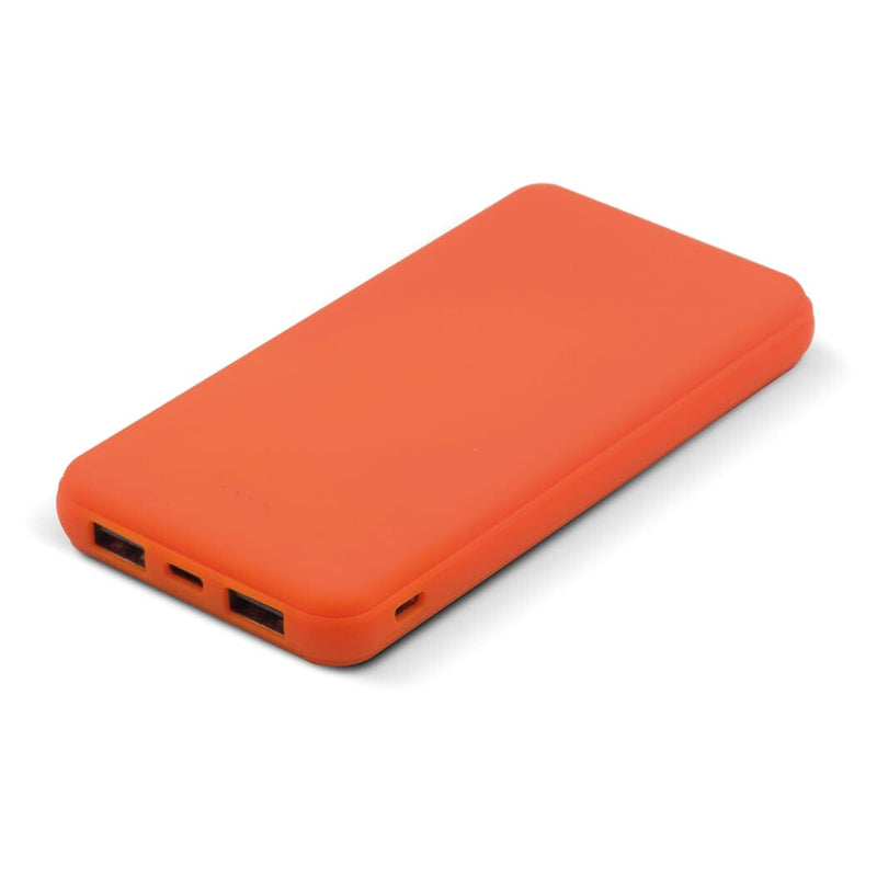 Powerbank Elite gommato 8.000mAh Arancione - personalizzabile con logo