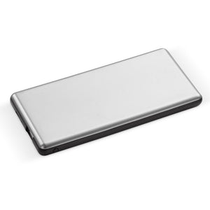 Powerbank illuminante 4000mAh color argento / Nero - personalizzabile con logo