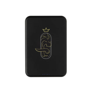 Powerbank magnetica 10.000mAh Amporia in rPlastica RCS nero - personalizzabile con logo