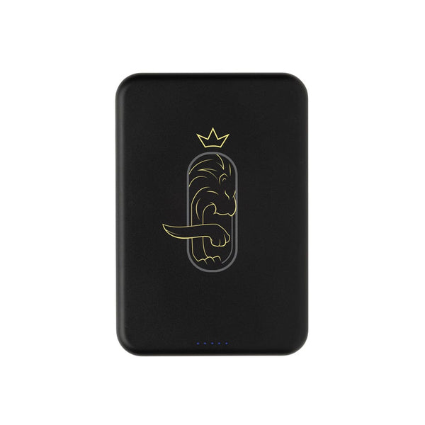 Powerbank magnetica 10.000mAh Amporia in rPlastica RCS nero - personalizzabile con logo