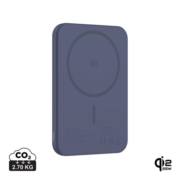 Powerbank magnetica 5000 mAh Qi2.2 25W Urban Vitamin Pomona blu - personalizzabile con logo
