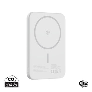 Powerbank magnetica 5000 mAh Qi2.2 25W Urban Vitamin Pomona color argento - personalizzabile con logo