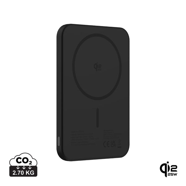 Powerbank magnetica 5000 mAh Qi2.2 25W Urban Vitamin Pomona nero - personalizzabile con logo