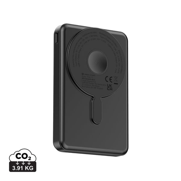 Powerbank magnetica 5in1 Urban Vitamin Delano 10000mAh 20W nero - personalizzabile con logo