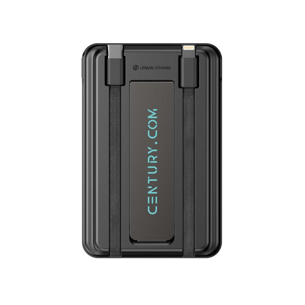Powerbank magnetica 5in1 Urban Vitamin Redwood 5000mAh 20W nero - personalizzabile con logo