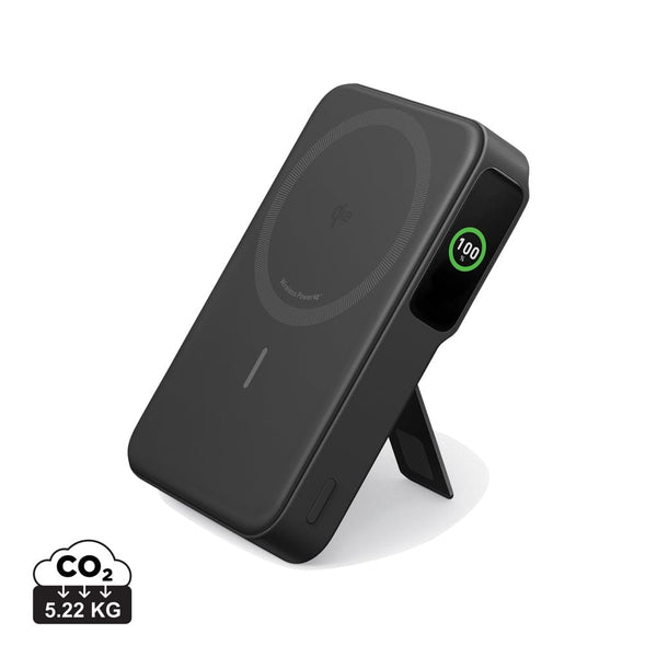 Powerbank magnetica da 10.000 mAh Anker MagGo QI2 nero - personalizzabile con logo