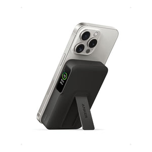 Powerbank magnetica da 10.000 mAh Anker MagGo QI2 nero - personalizzabile con logo