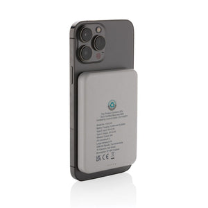 Powerbank magnetica Magnetix 5000 mah in plastica RCS - personalizzabile con logo