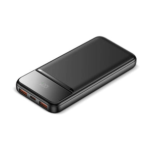 Powerbank Nolu con display LED 10.000 mAh Nero - personalizzabile con logo