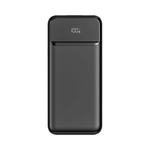 Powerbank Nolu con display LED 10.000 mAh Nero - personalizzabile con logo