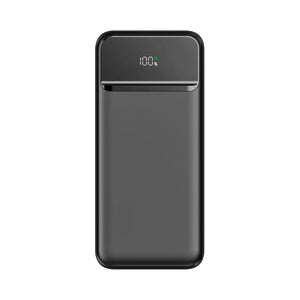 Powerbank Nolu con display LED 20000 mAh Nero - personalizzabile con logo