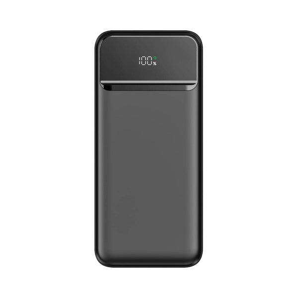 Powerbank Nolu con display LED 20000 mAh Nero - personalizzabile con logo