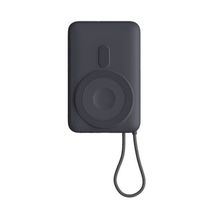 Powerbank Nova Wireless compatibile con MagSafe e Apple Watch 10000 mAh Grigio scuro - personalizzabile con logo