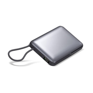 Powerbank Nova Wireless compatibile con MagSafe e Apple Watch 10000 mAh Grigio scuro - personalizzabile con logo