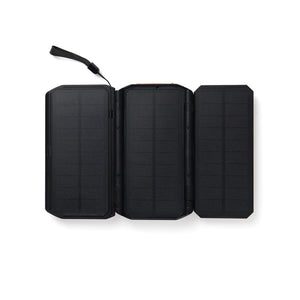 Powerbank solare 10.000mAh Nordic Drift Titan con 3 pannelli nero - personalizzabile con logo