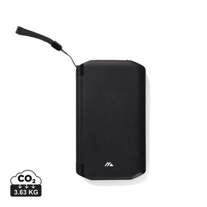 Powerbank solare 10.000mAh Nordic Drift Titan con 3 pannelli nero - personalizzabile con logo