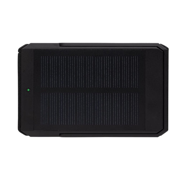 Powerbank solare 5000 mAh Skywave in plastica riciclata RCS nero - personalizzabile con logo