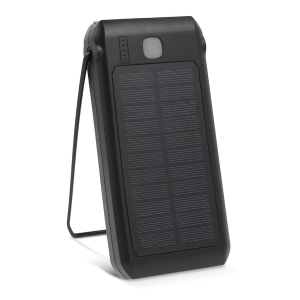 Powerbank Solare Quest 10.000 mAh Nero - personalizzabile con logo