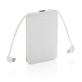 Powerbank tascabile 5.000 mAh con cavi integrati Colore: bianco €21.09 - P322.083