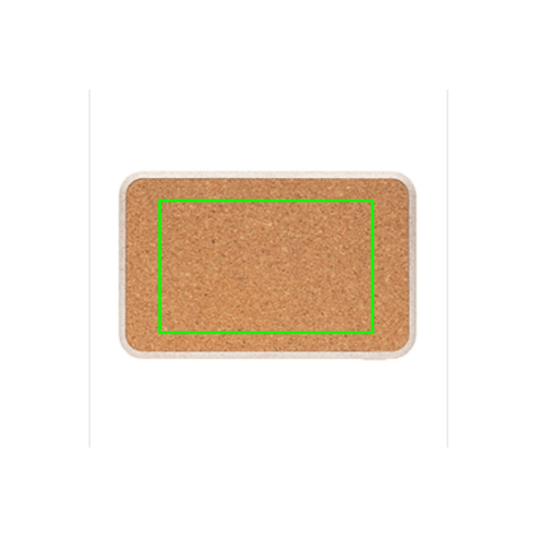 Powerbank tascabile 5.000 mAh in sughero e grano marrone - personalizzabile con logo