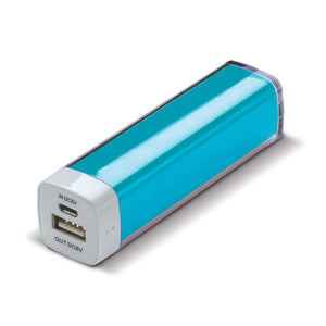 Powerbank Trasparente 2200mAh azzurro - personalizzabile con logo