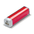 Powerbank Trasparente 2200mAh rosso - personalizzabile con logo