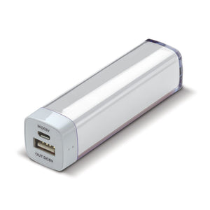 Powerbank Trasparente 2200mAh bianco - personalizzabile con logo