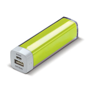 Powerbank Trasparente 2200mAh verde - personalizzabile con logo