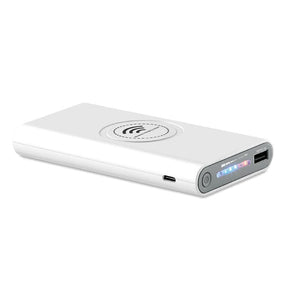 Powerbank wireless con hub bianco - personalizzabile con logo