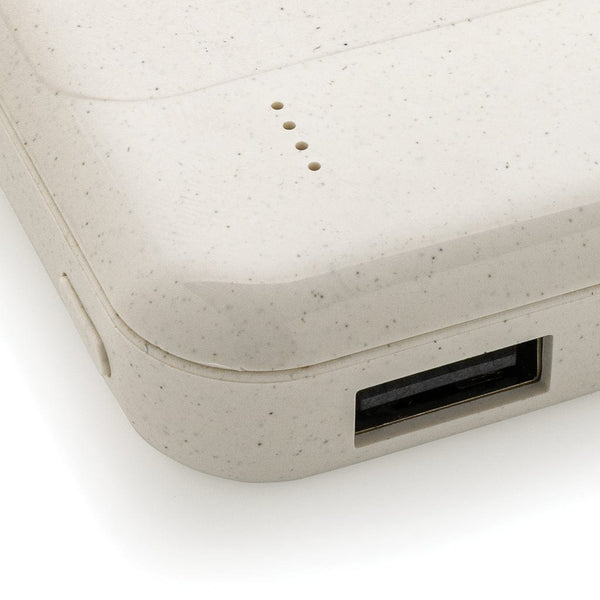 Powerbank wireless in plastica riciclata RCS ICY bianco - personalizzabile con logo