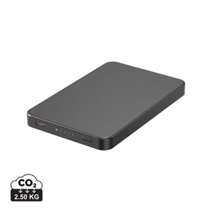 Powerbank wireless magnetica 5000mAh 15W Urban Vitamin Marin nero - personalizzabile con logo