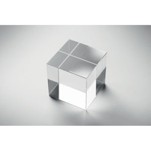 Premio cubo in vetro Trasparente - personalizzabile con logo