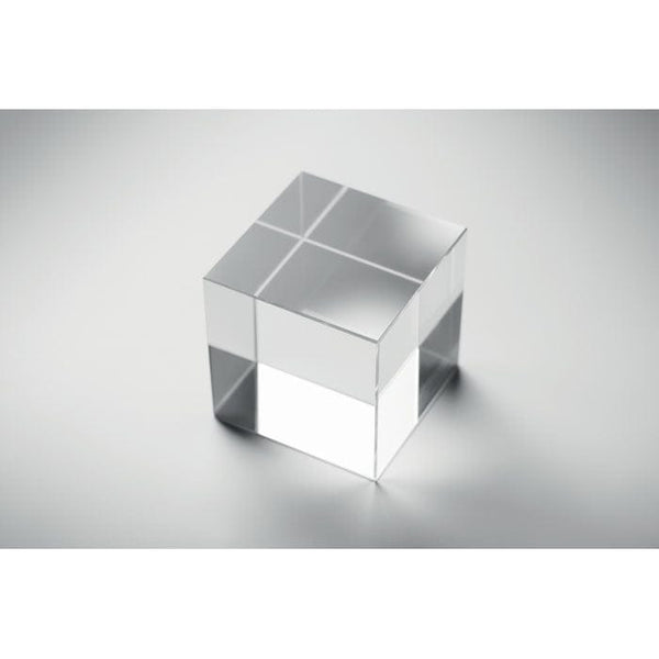 Premio cubo in vetro Trasparente - personalizzabile con logo