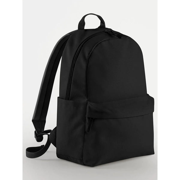 Premium Recycled Backpack nero - personalizzabile con logo