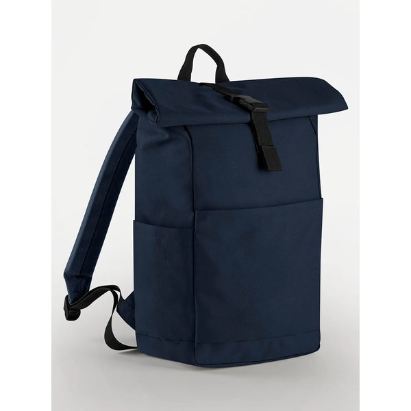 Premium Recycled Roll Top Backpack blu - personalizzabile con logo