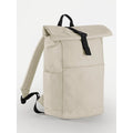 Premium Recycled Roll Top Backpack natural stone - personalizzabile con logo