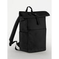 Premium Recycled Roll Top Backpack nero - personalizzabile con logo