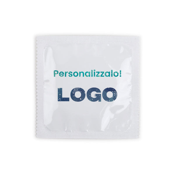 Preservativi personalizzati Economici Bianco - personalizzabile con logo